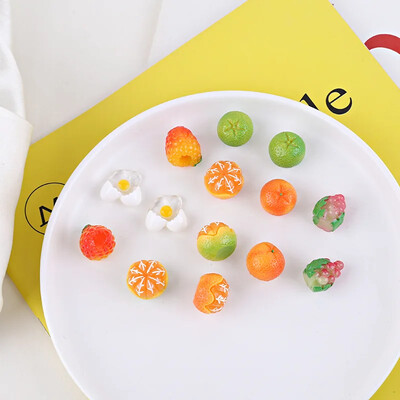 10 komada smole, lijepa miješana umjetna naranča, slatko voće, grožđe, jaje, kawaii DIY ukrasi, dodaci