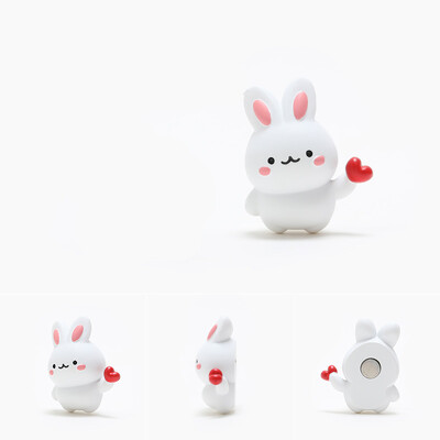 Küüliku magnetiline külmkapimagnet Creative Diy külmkapi kleebis Kaunistusvaigust kleebis Fotoseinale kingitud mänguasi