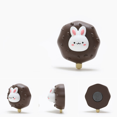 Küüliku magnetiline külmkapimagnet Creative Diy külmkapi kleebis Kaunistusvaigust kleebis Fotoseinale kingitud mänguasi