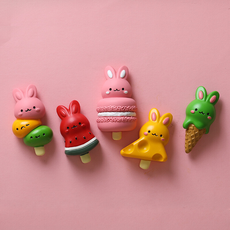 Küüliku magnetiline külmkapimagnet Creative Diy külmkapi kleebis Kaunistusvaigust kleebis Fotoseinale kingitud mänguasi