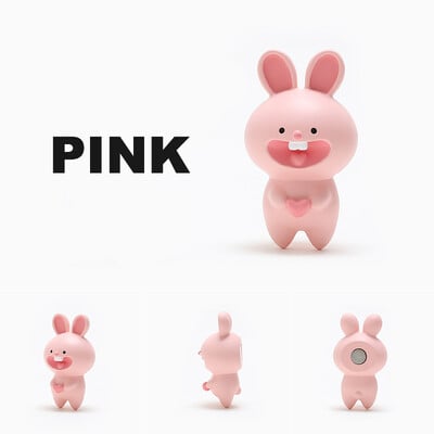 Νέο σχέδιο κινουμένων σχεδίων Ροζ Λευκό Κουνέλι Μαγνήτες Ψυγείου Τρισδιάστατα χαριτωμένα Anime Ζώα Ψυγείο Διακοσμητικά Μαγνήτης Φωτογραφική διακόσμηση σπιτιού τοίχου