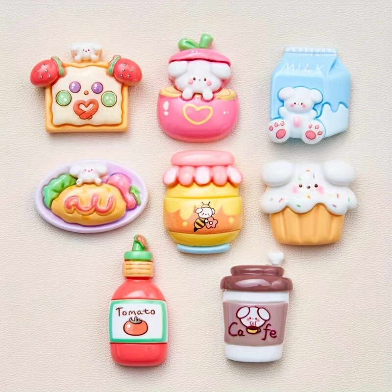 8-osaline loominguliste külmkapimagnetite komplekt – armsa multifilmi kujundusega, vastupidav Abs vaik, ideaalne köögi- ja kontorikaunistuseks