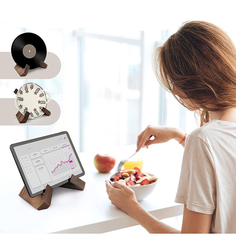 1 ΤΕΜ. Ξύλινο Εστιατόριο Μενού Home Ράφι Μενού Κουζίνας Εμφάνιση Ράφι Κρεμαστό Μελέτη Επιτραπέζιο Διάβασμα Ξύλινη Βάση Βιβλίων