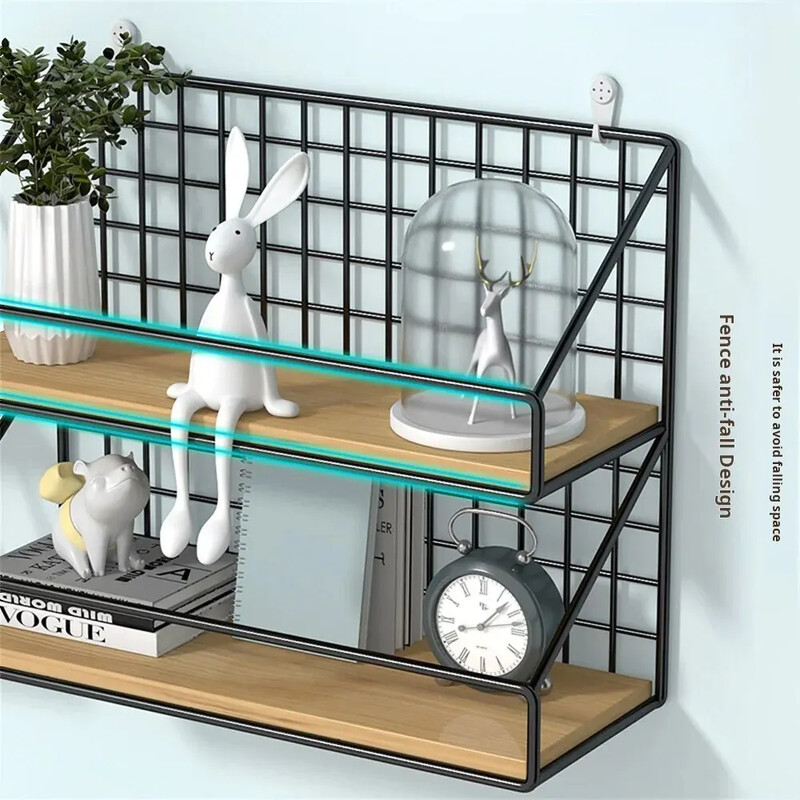 Creative seinale kinnitatavad riiulid, magamistoa rauast seinale riputatavad hoiuriiulid, hoiukorvid, rippuv riiul, kodukorraldus
