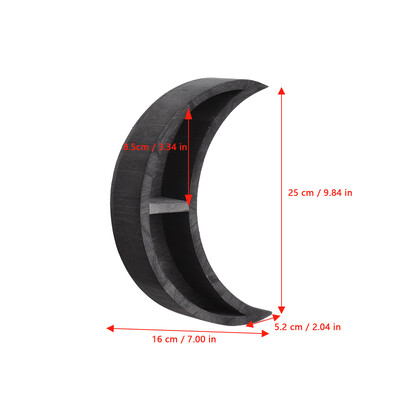 Κρυστάλλινο ράφι σε σχήμα Crescent Moon Ξύλινο ράφι διακόσμηση τοίχου Ξύλινη ρουστίκ οθόνη Σχάρα αποθήκευσης υπνοδωματίου