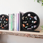 Κρυστάλλινο ράφι Sun And Moon Βιβλιοθήκες βαρέως τύπου Διακοσμητικές στρογγυλές θήκες για να κρατάτε βιβλία Διακοσμήσεις σπιτιού Διακοσμήσεις δωματίων Αισθητική