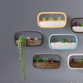 Скандинавски стил Декорация на стена Саксия Екологично носене Пластмасова стена Висяща саксия за дома Контейнер за изкуствени цветя