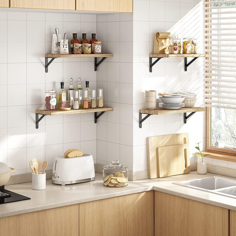 Masyvi medinė lentyna Medinė sieninė lentyna Plaukiojanti sieninė lentyna Dekoracija Svetainė Miegamasis Vonios kambarys Sandėliavimo lentyna Ekrano organizatorius