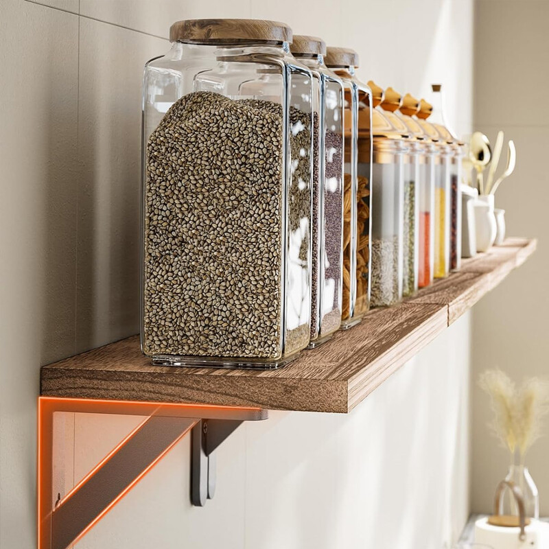 Masyvi medinė lentyna Medinė sieninė lentyna Plaukiojanti sieninė lentyna Dekoracija Svetainė Miegamasis Vonios kambarys Sandėliavimo lentyna Ekrano organizatorius