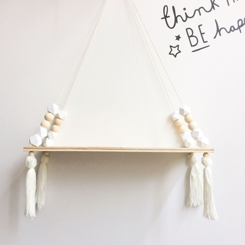 Χειροποίητο Διακοσμητικό Ράφι τοίχου Νηπιαγωγείου Ρούχα Κοριτσίστικα Ρούχα Αποθήκευσης Παιδικό Δωμάτιο Κρεμαστές χάντρες