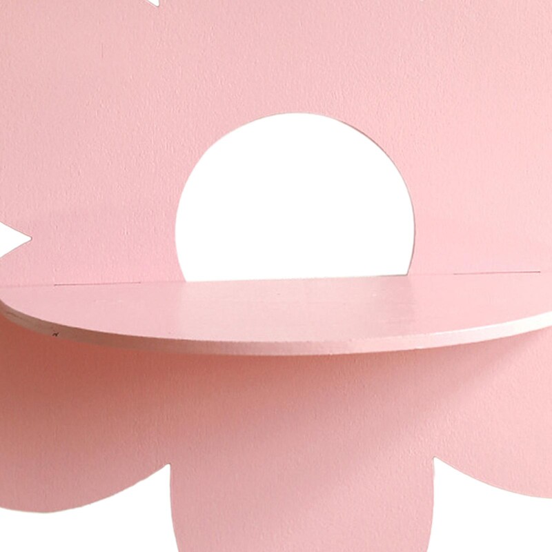 Gėlės formos sieninis laikiklis Medinis laikymo stovo laikiklis Plaukiojantis augalų lentyna bendrabučio vonios kambariui Namų miegamasis mažas augalas