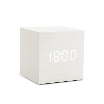 Ceas cu alarmă digital din lemn cu control al sunetului temperaturii Ceasuri electronice Ceas de noptieră cu LED Desperadoe alimentat prin USB/AAA