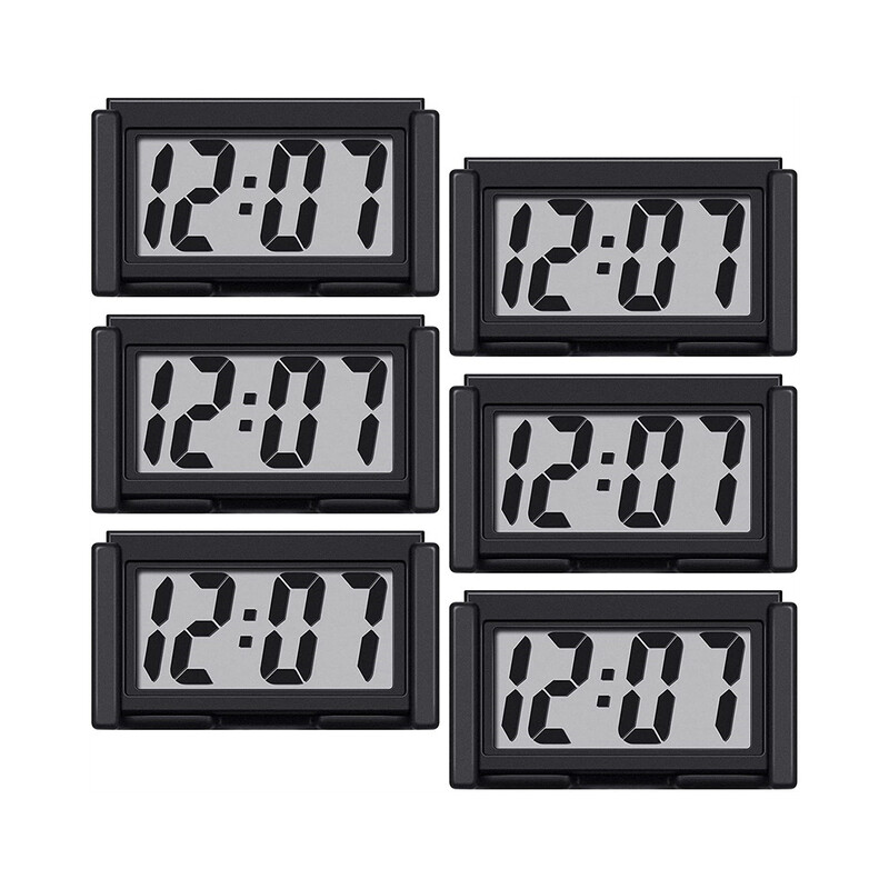 Mini Car Dashboard Ψηφιακό ρολόι Αυτοκόλλητο ρολόι οχήματος με οθόνη LCD Time Day Automotive Stick On Watch for Cars