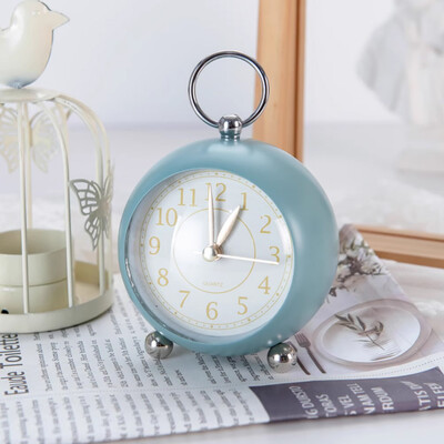 1 τμχ ξυπνητήρι απλό μεταλλικό χαλαζία, κομοδίνο φωτεινό σιγανό ρολόι, κατάλληλο για διακόσμηση σπιτιού, γραφείου