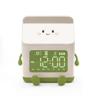 Ξυπνητήρι πολλαπλών λειτουργιών 1 τεμ. Milk Box Shape Ψηφιακό ρολόι Επαναφορτιζόμενο μίνι χρονόμετρο αντίστροφης μέτρησης για εργαζόμενους γραφείου φοιτητών