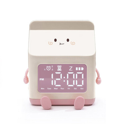 Ξυπνητήρι πολλαπλών λειτουργιών 1 τεμ. Milk Box Shape Ψηφιακό ρολόι Επαναφορτιζόμενο μίνι χρονόμετρο αντίστροφης μέτρησης για εργαζόμενους γραφείου φοιτητών