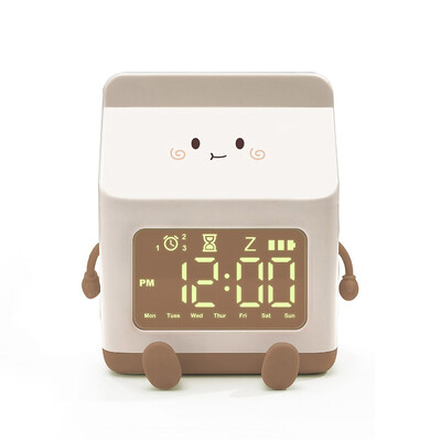 Ξυπνητήρι πολλαπλών λειτουργιών 1 τεμ. Milk Box Shape Ψηφιακό ρολόι Επαναφορτιζόμενο μίνι χρονόμετρο αντίστροφης μέτρησης για εργαζόμενους γραφείου φοιτητών