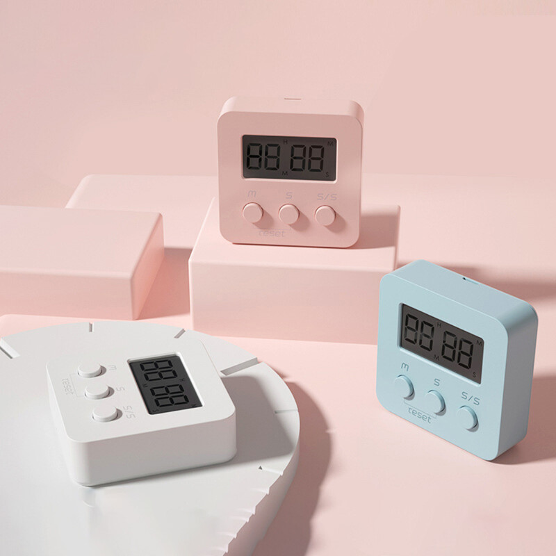 1 tk üliõhuke LCD digitaalne ekraan köögitaimer Vastupidav minutiköök toiduvalmistamise taimer loendur üles loendusmagneti äratus