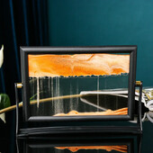 7 ιντσών Δημιουργική ζωγραφική με κινούμενη άμμο τετράγωνο γυαλί Quicksand κλεψύδρα Περιστρεφόμενη διακόσμηση σπιτιού Διακοσμητικά επιτραπέζιου υπολογιστή Δώρα