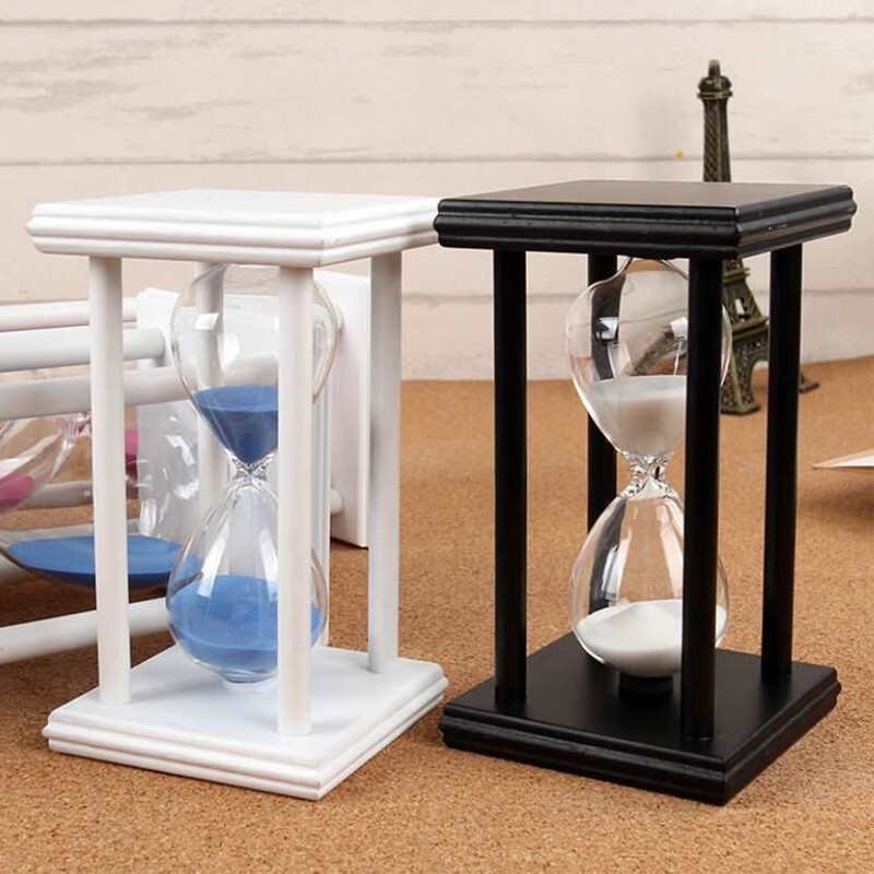 30 minučių smėlio smėlio laikrodis Atgalinės atskaitos laikas Modernus medinis smėlio stiklas laikmatis Namų dekoro papuošalai Reloj De Arena Naujųjų metų dovanos