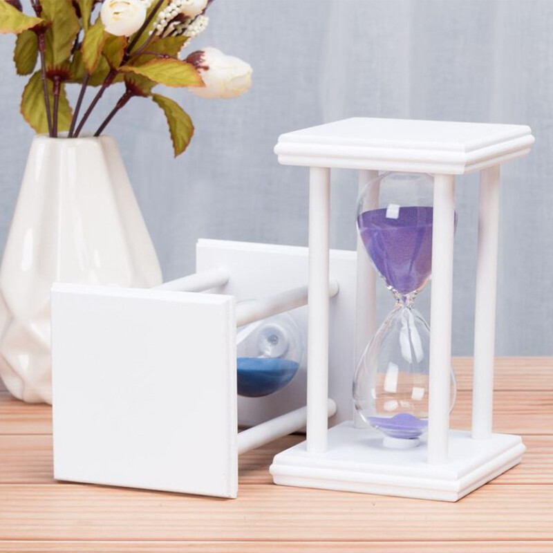 30 minučių smėlio smėlio laikrodis Atgalinės atskaitos laikas Modernus medinis smėlio stiklas laikmatis Namų dekoro papuošalai Reloj De Arena Naujųjų metų dovanos