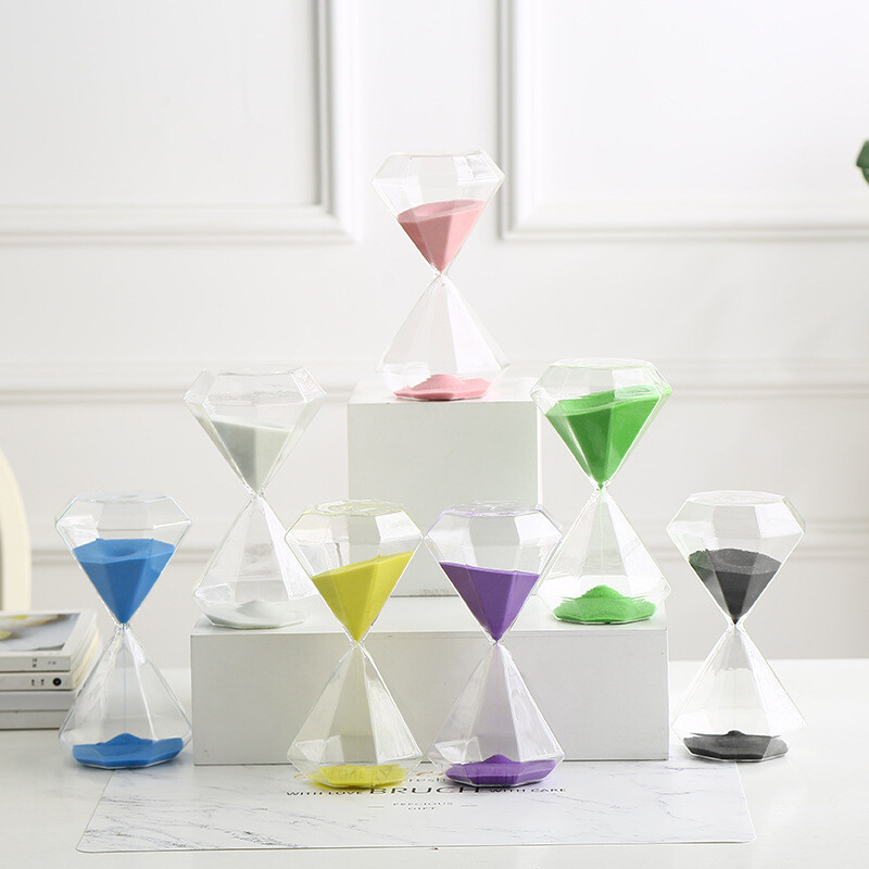 5 minučių deimantinis smėlio laikrodis Kūrybinis ornamentas laikmatis Svetainė Smėlio laikrodis Vyno spintelė Namų dekoras Smėlio stiklas Gimtadienio dovana