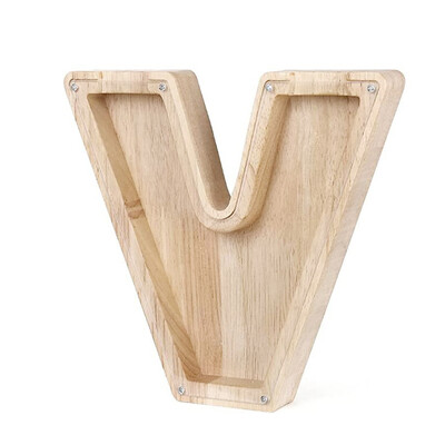 26 Inglise tähestikku rahakast Mündi raha hoiupõrsas puidust kirjaga säästukast lauaarvuti kaunistus kodukaunistusega käsitöö lastele