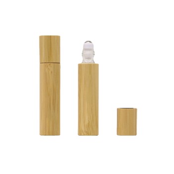 3ml 5ml 10ml Μπαμπού Ξύλινο Μπουκάλι Άρωμα Empty Oil Bottle Stainless Roll On Ball Perfume Aromatherapy Bottle Oil Roller Bottle