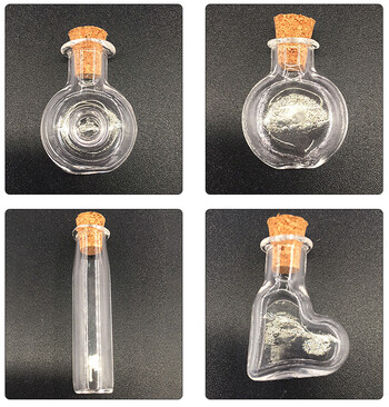 Drift Wishing Glass Small Bottle Set with Cork Constellation σε σχήμα καρδιάς Star DIY Jewelry Διάφανο μπουκάλι Χονδρική 5 τμχ