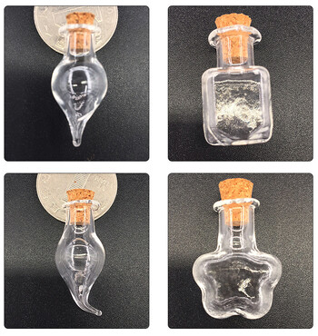 Drift Wishing Glass Small Bottle Set with Cork Constellation σε σχήμα καρδιάς Star DIY Jewelry Διάφανο μπουκάλι Χονδρική 5 τμχ