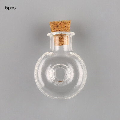 Drift Wishing Glass Väike pudelikomplekt korgitähtkujuga südamekujulise tähega DIY ehete läbipaistev pudel hulgimüük 5 tk