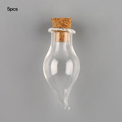 Drift Wishing Glass Väike pudelikomplekt korgitähtkujuga südamekujulise tähega DIY ehete läbipaistev pudel hulgimüük 5 tk