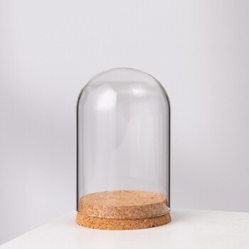 Cloche Bell Jar Display Dome Case Направи си сам Контейнер Орнамент Dome Cloche Cover за Party Desktop Home Office Decoration