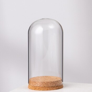 Cloche Bell Jar Display Dome Case Направи си сам Контейнер Орнамент Dome Cloche Cover за Party Desktop Home Office Decoration