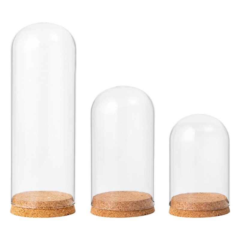 Cloche Bell Borcan Display Dome Case DIY Container Ornament Dome Cloche Cover pentru petrecere Desktop Home Office Decor