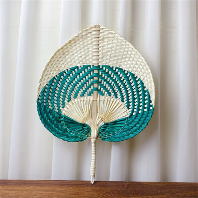 Käsitsi valmistatud õlgedest kootud lehvikud Käsitöö suvine jahutusventilaator bambusest palmileht Käsitsi kootud käsitsi lehvik Kodu pulmakaunistus