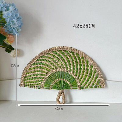 Χειροκίνητο υφαντό χειροκίνητο ανεμιστήρα σε στυλ Boho Διακόσμηση τοίχου με ανεμιστήρα με κουπιά από Nordic Homestays Art Crafts Fan Αξεσουάρ διακόσμησης σπιτιού