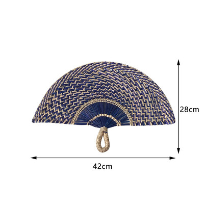 Χειροκίνητο υφαντό χειροκίνητο ανεμιστήρα σε στυλ Boho Διακόσμηση τοίχου με ανεμιστήρα με κουπιά από Nordic Homestays Art Crafts Fan Αξεσουάρ διακόσμησης σπιτιού