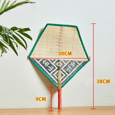 1 τεμ. Χειροποίητο υφαντό μπαμπού ανεμιστήρας χεριού σε κινέζικο στυλ, καλοκαιρινοί ανεμιστήρες χεριών στολίδια τέχνης τοίχου Διακόσμηση γάμου σπιτιού