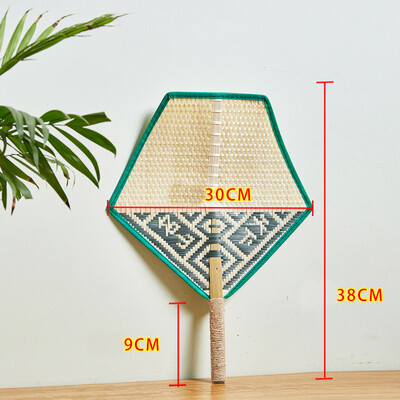 1 τεμ. Χειροποίητο υφαντό μπαμπού ανεμιστήρας χεριού σε κινέζικο στυλ, καλοκαιρινοί ανεμιστήρες χεριών στολίδια τέχνης τοίχου Διακόσμηση γάμου σπιτιού