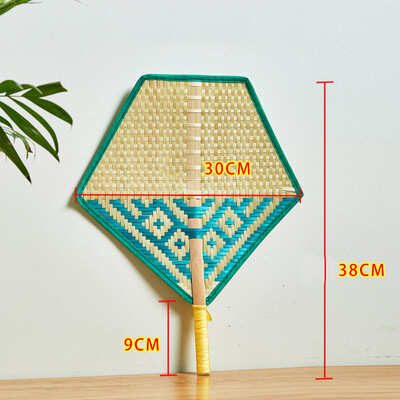 1 τεμ. Χειροποίητο υφαντό μπαμπού ανεμιστήρας χεριού σε κινέζικο στυλ, καλοκαιρινοί ανεμιστήρες χεριών στολίδια τέχνης τοίχου Διακόσμηση γάμου σπιτιού