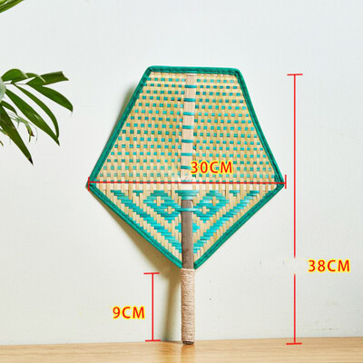 1 τεμ. Χειροποίητο υφαντό μπαμπού ανεμιστήρας χεριού σε κινέζικο στυλ, καλοκαιρινοί ανεμιστήρες χεριών στολίδια τέχνης τοίχου Διακόσμηση γάμου σπιτιού