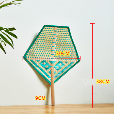 1 τεμ. Χειροποίητο υφαντό μπαμπού ανεμιστήρας χεριού σε κινέζικο στυλ, καλοκαιρινοί ανεμιστήρες χεριών στολίδια τέχνης τοίχου Διακόσμηση γάμου σπιτιού