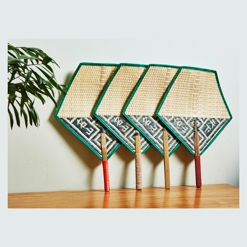 1 τεμ. Χειροποίητο υφαντό μπαμπού ανεμιστήρας χεριού σε κινέζικο στυλ, καλοκαιρινοί ανεμιστήρες χεριών στολίδια τέχνης τοίχου Διακόσμηση γάμου σπιτιού