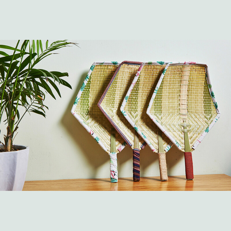 1 τεμ. Χειροποίητο υφαντό μπαμπού ανεμιστήρας χεριού σε κινέζικο στυλ, καλοκαιρινοί ανεμιστήρες χεριών στολίδια τέχνης τοίχου Διακόσμηση γάμου σπιτιού