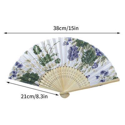 Vintage siidist kokkuklapitav lehvik Hiina kunst käsitöö kingitus kodukaunistused tantsukäsi ventilaator bambusest ruumi sisustus Puit bambusest ventilaatorid ventilaator