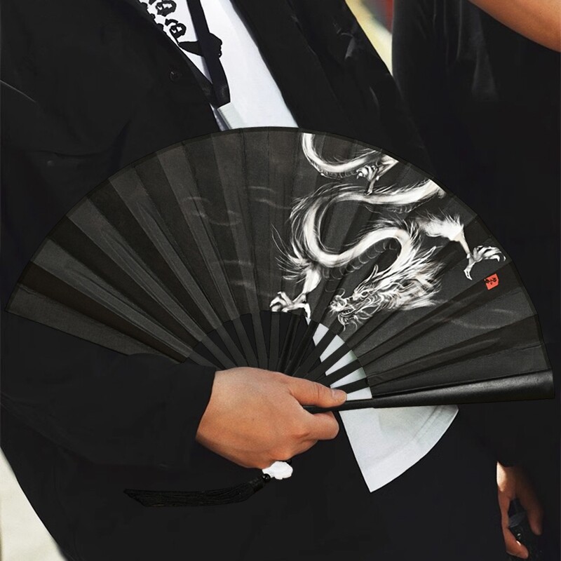 Vintage siidist kokkuklapitav lehvik Hiina kunst käsitöö kingitus kodukaunistused tantsukäsi ventilaator bambusest ruumi sisustus Puit bambusest ventilaatorid ventilaator