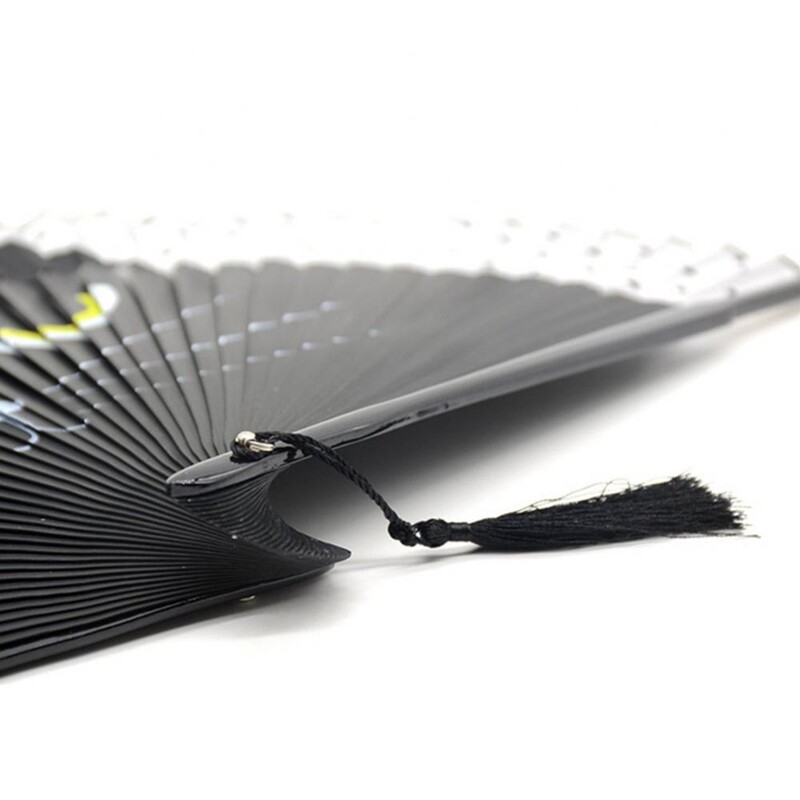 Vintage μοτίβο γάτα Φούντα που χορεύει Πτυσσόμενο Χέρι Βεντάλια Δώρο Διακόσμηση σπιτιού