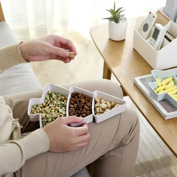 Χριστουγεννιάτικο Δέντρο Fruit Bowl Αρχική Πιάτο σνακ Πλαστικό ζαχαρωτό πιάτο Πεπόνι Σπόροι Κουτί αποξηραμένων φρούτων Lazy Snack Box