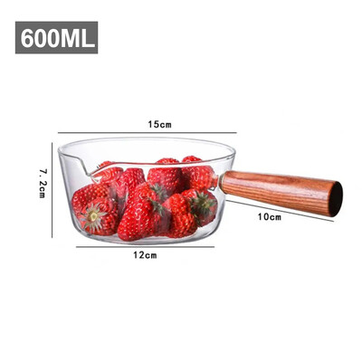 Klaasist keedupott supipiimapott puidust käepidemega Klaasist keedupott kiirnuudlipott klaasist kööginõud Köögitarvikud